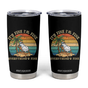 Snowman in july Tumbler Cup Hawaian Beach Vacation Christmas in July