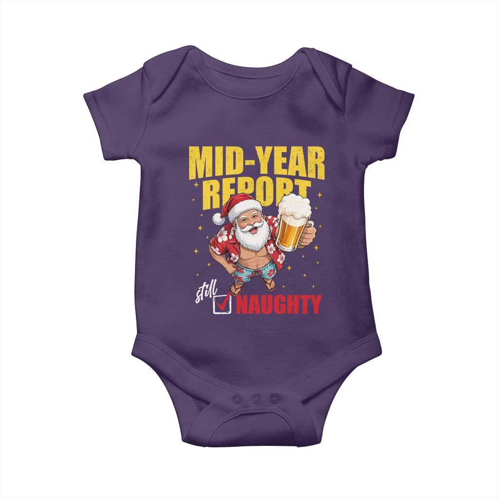 Mid-Year Report Still Naughty Baby Onesie Funny Santa Christmas In July