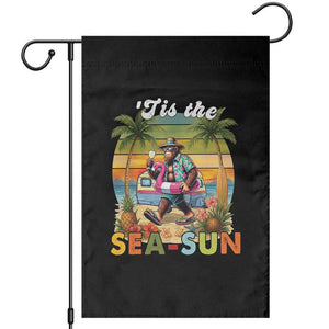 Hawaiian Bigfoot Christmas In July Garden Flag Tis The Sea-Sun