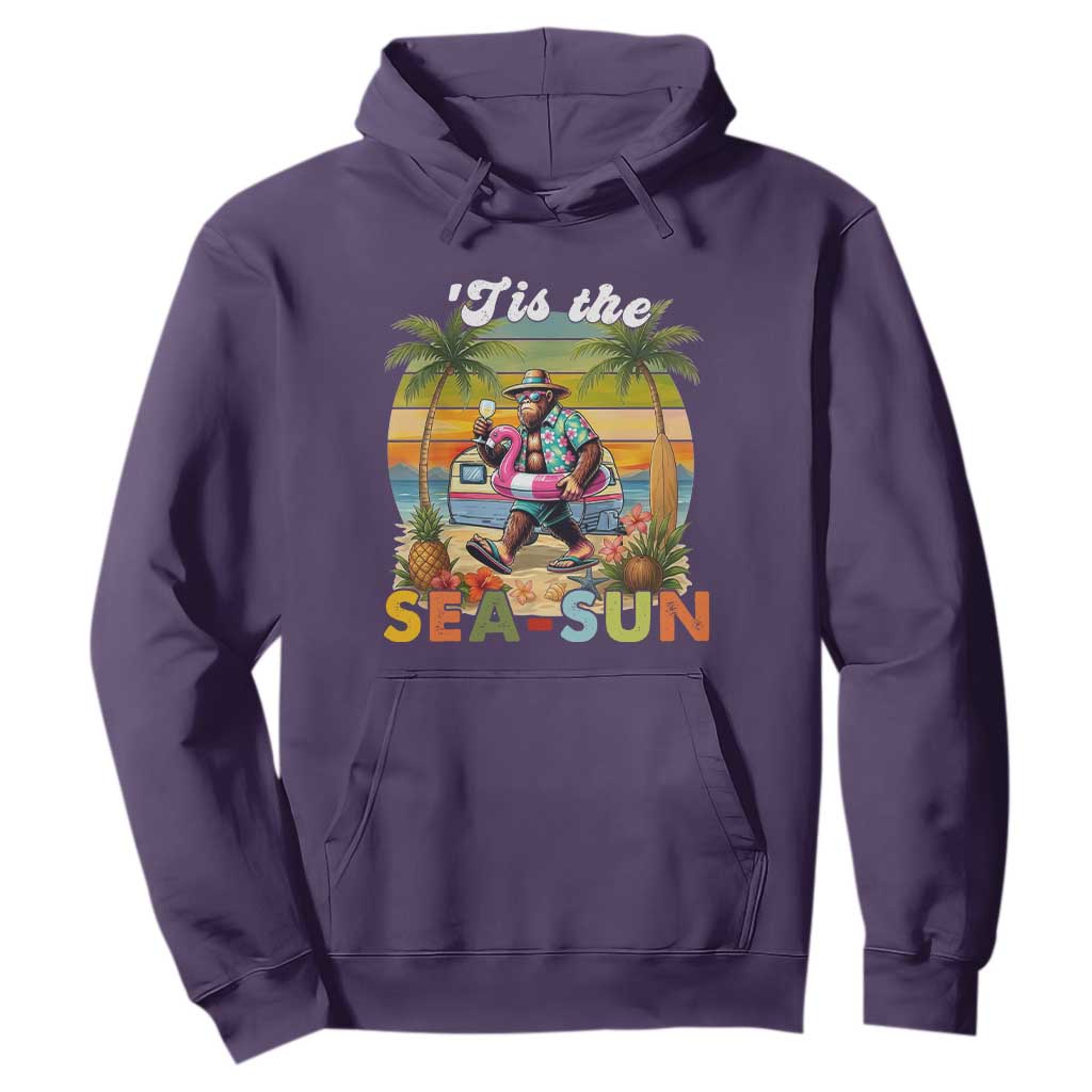 Hawaiian Bigfoot Christmas In July Hoodie Tis The Sea-Sun