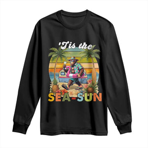Hawaiian Bigfoot Christmas In July Long Sleeve Shirt Tis The Sea-Sun
