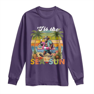 Hawaiian Bigfoot Christmas In July Long Sleeve Shirt Tis The Sea-Sun