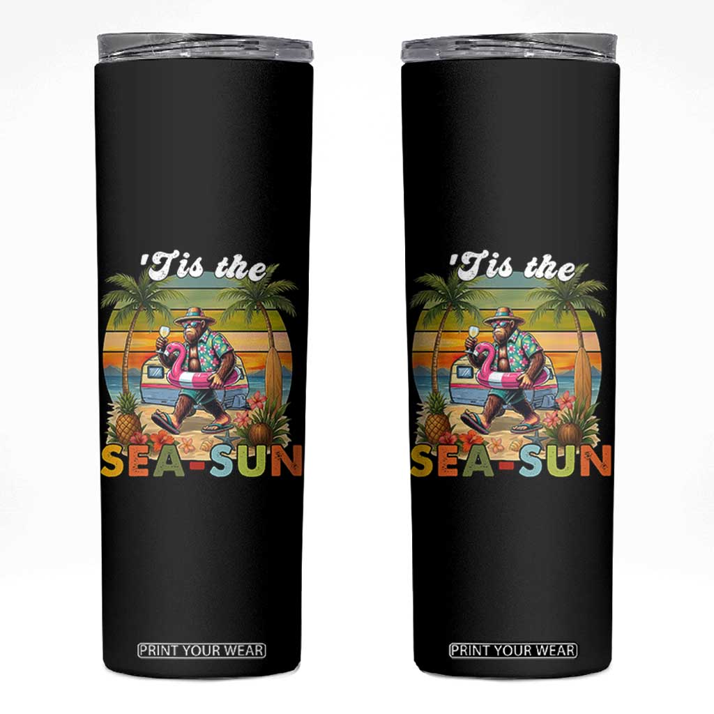 Hawaiian Bigfoot Christmas In July Skinny Tumbler Tis The Sea-Sun TS14 Black Print Your Wear