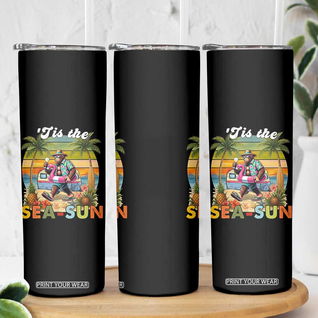 Hawaiian Bigfoot Christmas In July Skinny Tumbler Tis The Sea-Sun TS14 Print Your Wear