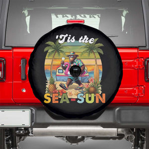 Hawaiian Bigfoot Christmas In July Spare Tire Cover Tis The Sea-Sun