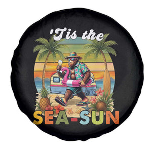 Hawaiian Bigfoot Christmas In July Spare Tire Cover Tis The Sea-Sun