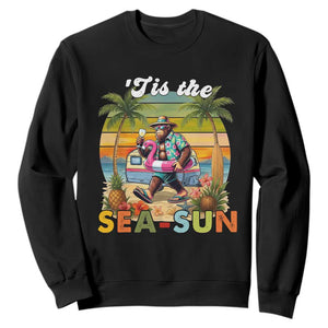 Hawaiian Bigfoot Christmas In July Sweatshirt Tis The Sea-Sun