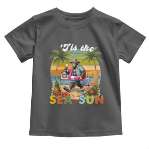 Hawaiian Bigfoot Christmas In July Toddler T Shirt Tis The Sea-Sun
