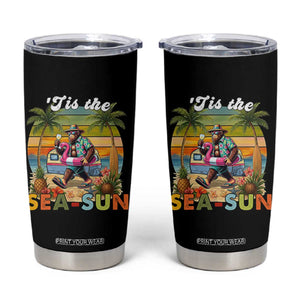 Hawaiian Bigfoot Christmas In July Tumbler Cup Tis The Sea-Sun