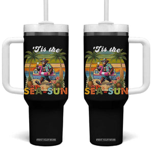 Hawaiian Bigfoot Christmas In July Tumbler With Handle Tis The Sea-Sun TS14 One Size: 40 oz Black Print Your Wear