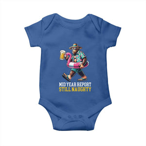 Mid-Year Report Still Naughty Baby Onesie Funny Bigfoot Drinking Beer Christmas in July
