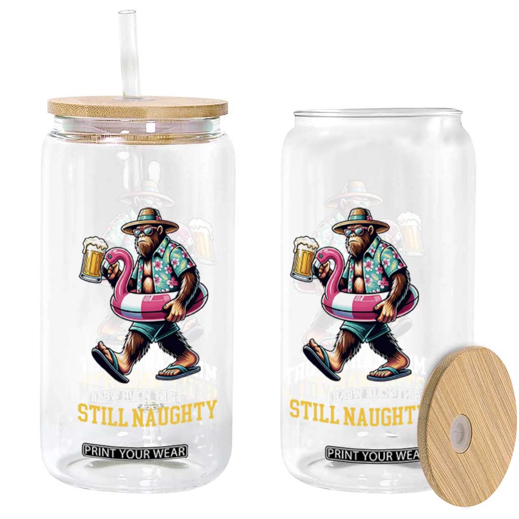 Mid-Year Report Still Naughty Glass Can Funny Bigfoot Drinking Beer Christmas in July
