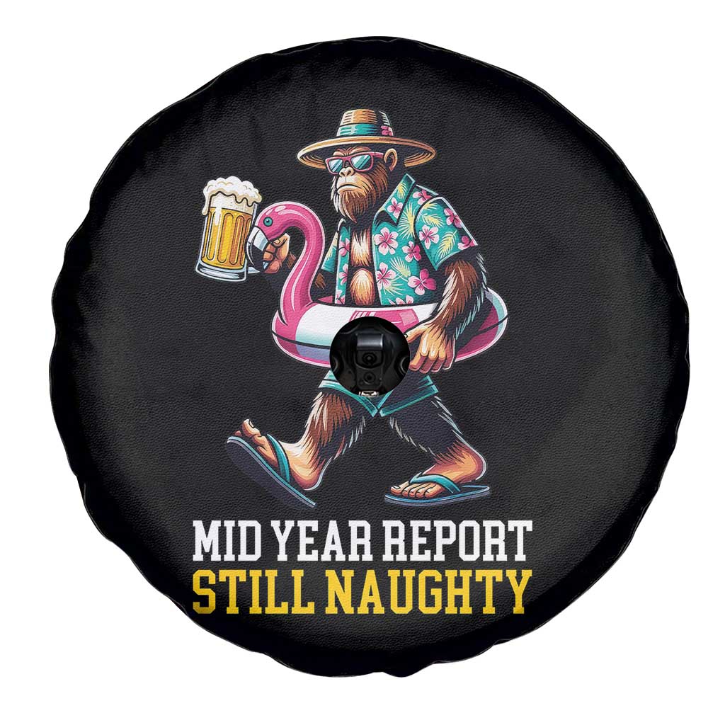 Mid-Year Report Still Naughty Spare Tire Cover Funny Bigfoot Drinking Beer Christmas in July