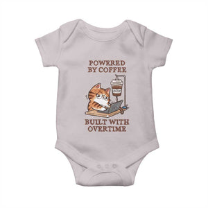 Funny Cat Drinking Coffee Baby Onesie I Dont Care What Day It Is Its Early I Want Coffee TS14 Ice Gray Print Your Wear