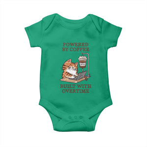 Funny Cat Drinking Coffee Baby Onesie I Dont Care What Day It Is Its Early I Want Coffee TS14 Irish Green Print Your Wear