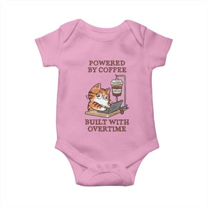 Funny Cat Drinking Coffee Baby Onesie I Dont Care What Day It Is Its Early I Want Coffee TS14 Light Pink Print Your Wear