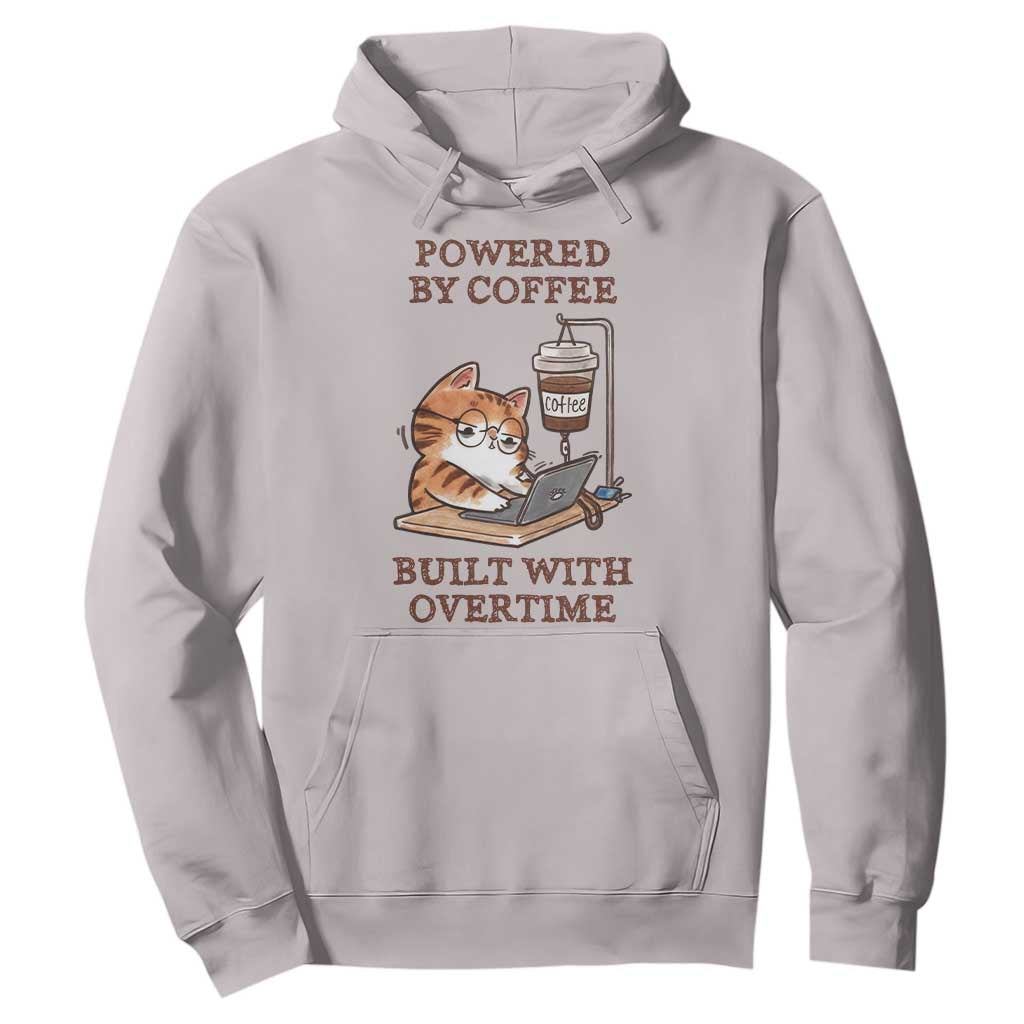 Funny Cat Drinking Coffee Hoodie I Dont Care What Day It Is Its Early I Want Coffee TS14 Ice Gray Print Your Wear
