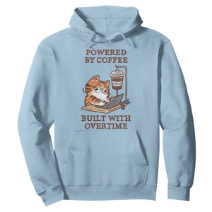 Funny Cat Drinking Coffee Hoodie I Dont Care What Day It Is Its Early I Want Coffee TS14 Light Blue Print Your Wear