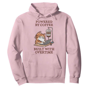 Funny Cat Drinking Coffee Hoodie I Dont Care What Day It Is Its Early I Want Coffee TS14 Light Pink Print Your Wear