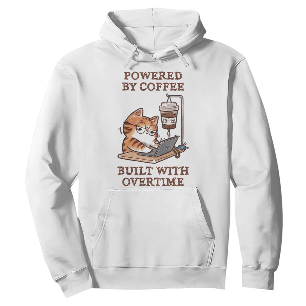 Funny Cat Drinking Coffee Hoodie I Dont Care What Day It Is Its Early I Want Coffee TS14 White Print Your Wear