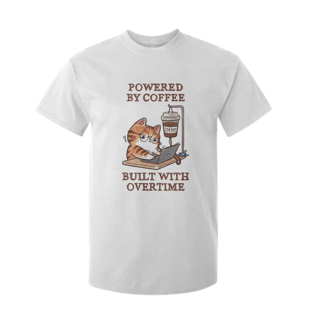 Funny Cat Drinking Coffee T Shirt For Kid I Dont Care What Day It Is Its Early I Want Coffee TS14 White Print Your Wear