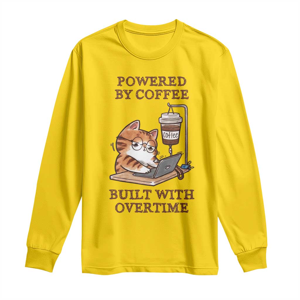 Funny Cat Drinking Coffee Long Sleeve Shirt I Dont Care What Day It Is Its Early I Want Coffee TS14 Daisy Print Your Wear