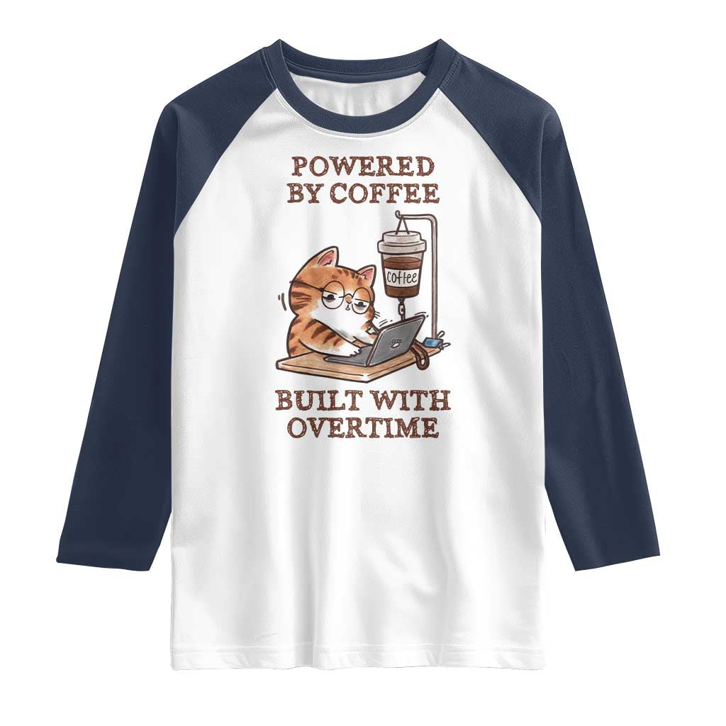 Funny Cat Drinking Coffee Raglan Shirt I Dont Care What Day It Is Its Early I Want Coffee TS14 White Navy Print Your Wear