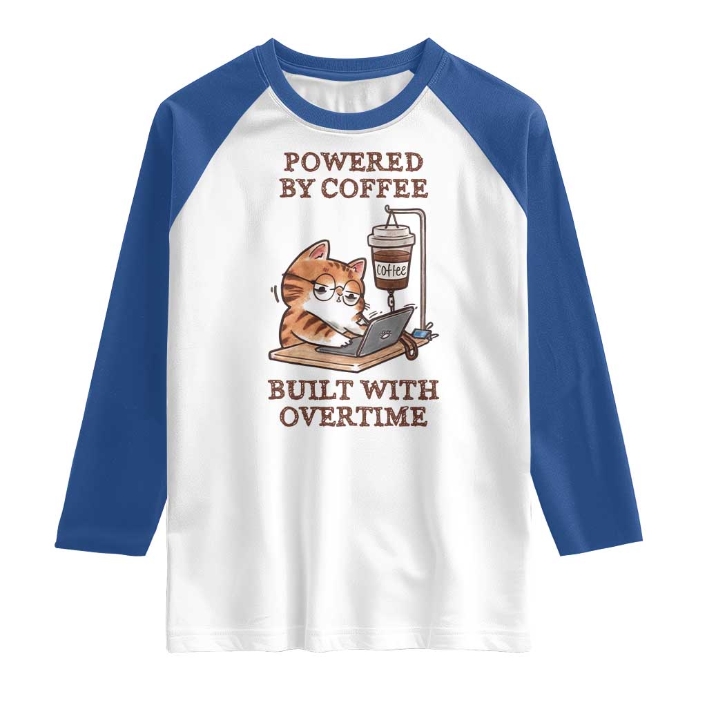 Funny Cat Drinking Coffee Raglan Shirt I Dont Care What Day It Is Its Early I Want Coffee TS14 White Royal Print Your Wear