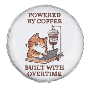 Funny Cat Drinking Coffee Spare Tire Cover I Dont Care What Day It Is Its Early I Want Coffee TS14 Print Your Wear