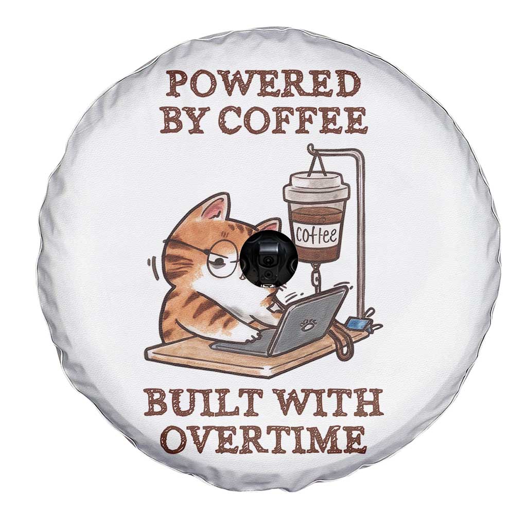 Funny Cat Drinking Coffee Spare Tire Cover I Dont Care What Day It Is Its Early I Want Coffee TS14 Print Your Wear