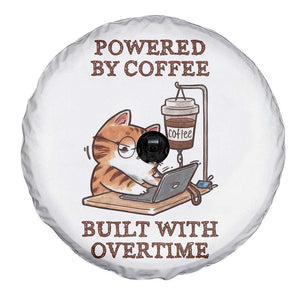 Funny Cat Drinking Coffee Spare Tire Cover I Dont Care What Day It Is Its Early I Want Coffee TS14 Print Your Wear