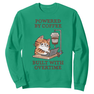 Funny Cat Drinking Coffee Sweatshirt I Dont Care What Day It Is Its Early I Want Coffee TS14 Irish Green Print Your Wear