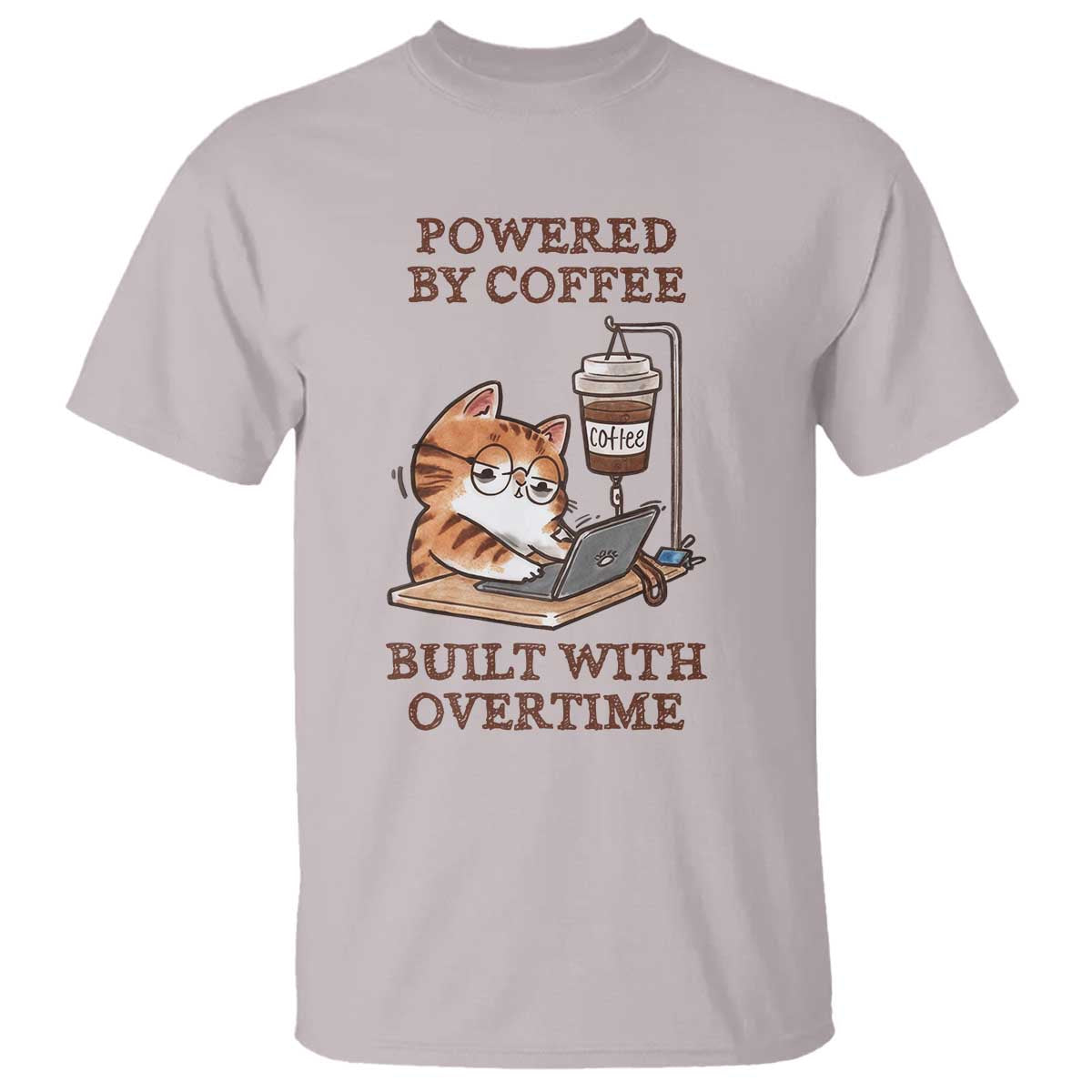 Funny Cat Drinking Coffee T Shirt I Dont Care What Day It Is Its Early I Want Coffee TS14 Ice Gray Print Your Wear