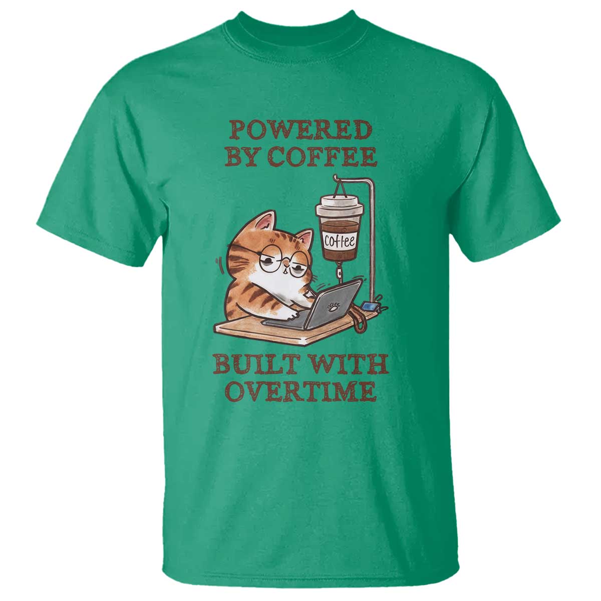 Funny Cat Drinking Coffee T Shirt I Dont Care What Day It Is Its Early I Want Coffee TS14 Irish Green Print Your Wear
