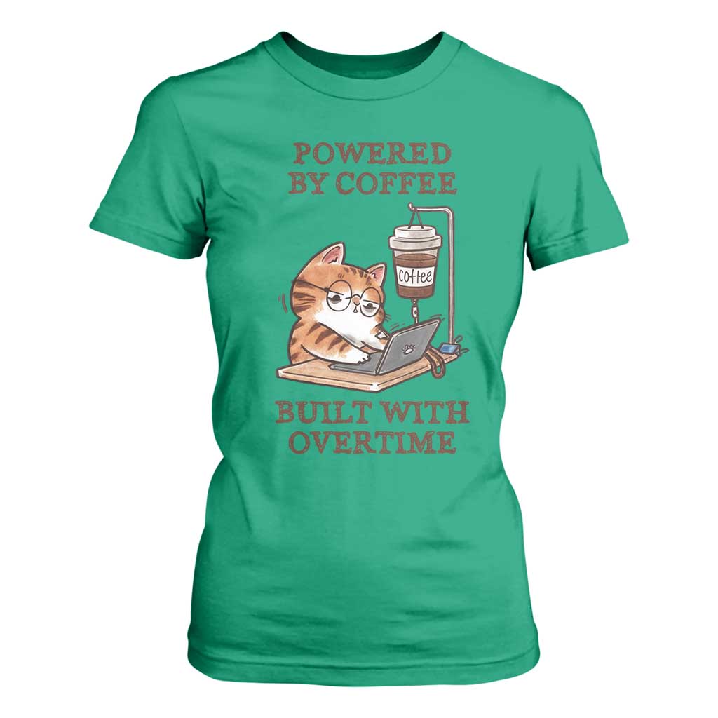 Funny Cat Drinking Coffee T Shirt For Women I Dont Care What Day It Is Its Early I Want Coffee TS14 Irish Green Print Your Wear
