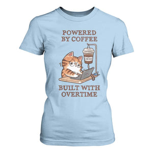 Funny Cat Drinking Coffee T Shirt For Women I Dont Care What Day It Is Its Early I Want Coffee TS14 Light Blue Print Your Wear