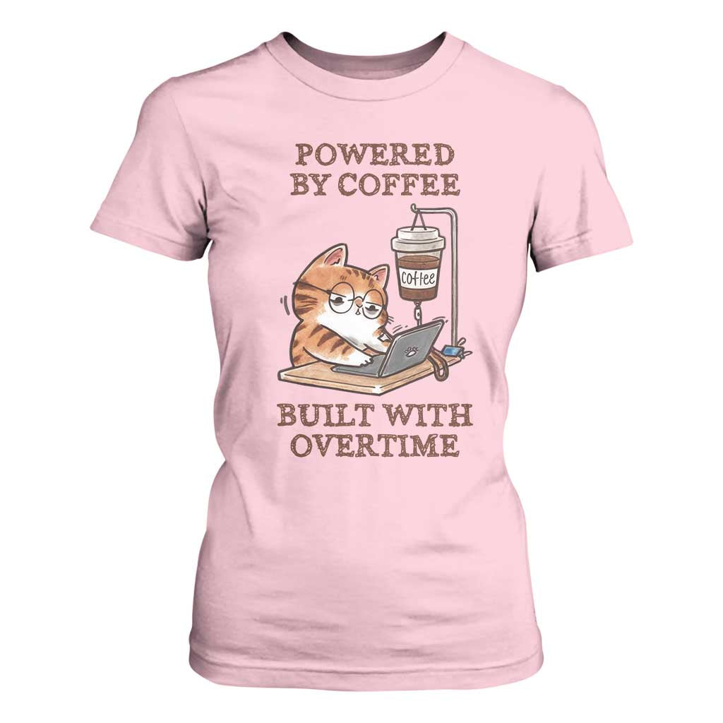 Funny Cat Drinking Coffee T Shirt For Women I Dont Care What Day It Is Its Early I Want Coffee TS14 Light Pink Print Your Wear