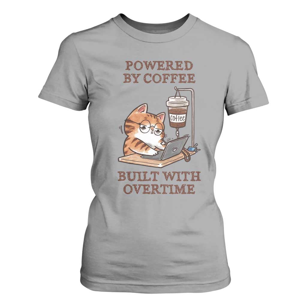 Funny Cat Drinking Coffee T Shirt For Women I Dont Care What Day It Is Its Early I Want Coffee TS14 Sport Gray Print Your Wear