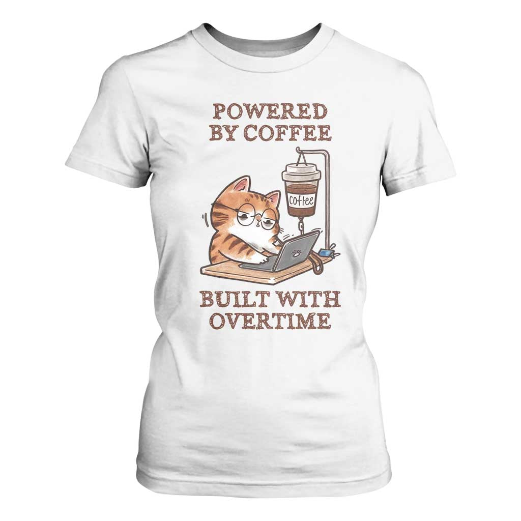 Funny Cat Drinking Coffee T Shirt For Women I Dont Care What Day It Is Its Early I Want Coffee TS14 White Print Your Wear