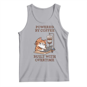 Funny Cat Drinking Coffee Tank Top I Dont Care What Day It Is Its Early I Want Coffee TS14 Athletic Heather Print Your Wear