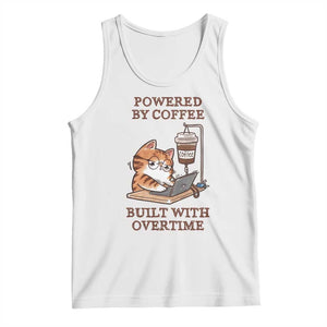 Funny Cat Drinking Coffee Tank Top I Dont Care What Day It Is Its Early I Want Coffee TS14 White Print Your Wear