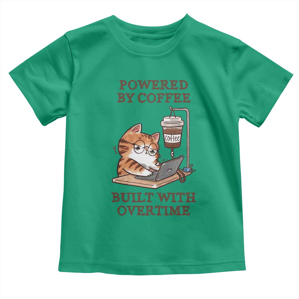 Funny Cat Drinking Coffee Toddler T Shirt I Dont Care What Day It Is Its Early I Want Coffee TS14 Irish Green Print Your Wear