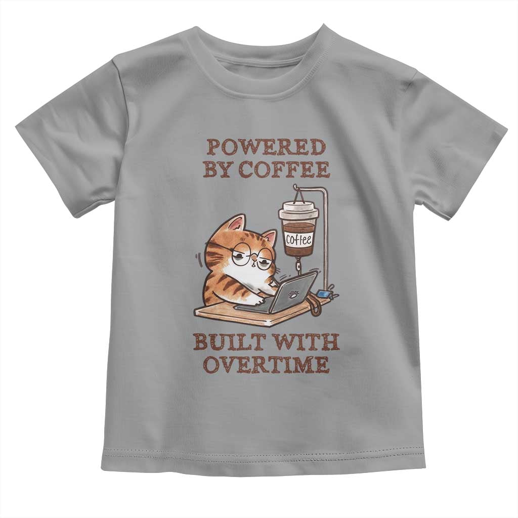 Funny Cat Drinking Coffee Toddler T Shirt I Dont Care What Day It Is Its Early I Want Coffee TS14 Sport Gray Print Your Wear