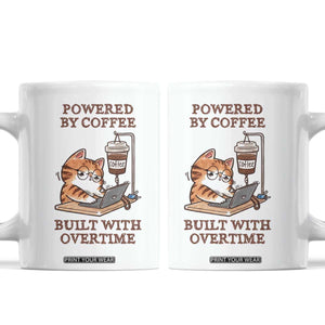Funny Cat Drinking Coffee Coffee Mug I Dont Care What Day It Is Its Early I Want Coffee TS14 White Print Your Wear