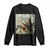 Funny Cat Riding Shark Long Sleeve Shirt Fishing Fisherman Ocean Lover Humor TS14 Black Print Your Wear