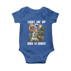 Funny Bigfoot Basketball Baby Onesie Light Me Up Born To Shine TS14 Royal Blue Print Your Wear