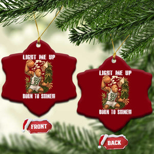 Funny Bigfoot Basketball Ceramic Ornament Light Me Up Born To Shine TS14 Print Your Wear