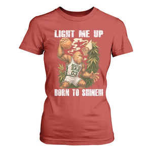 Funny Bigfoot Basketball T Shirt For Women Light Me Up Born To Shine TS14 Red Print Your Wear