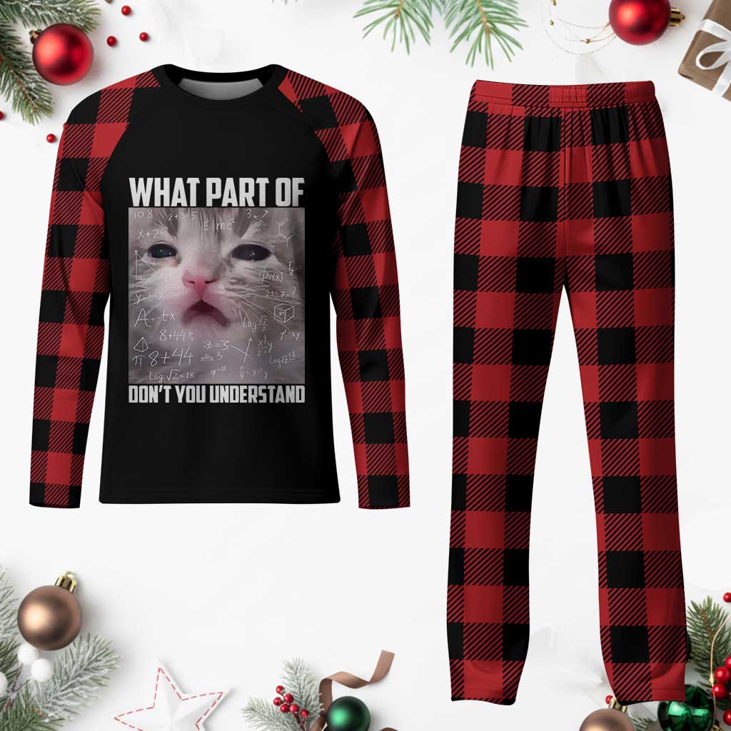 Funny Math Cat Lover Plaid Pajama Set What Part Of Do Not You Understand TS14 Buffalo Plaid Print Your Wear