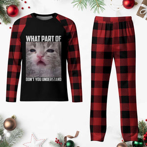 Funny Math Cat Lover Plaid Pajama Set What Part Of Do Not You Understand TS14 Buffalo Plaid Print Your Wear